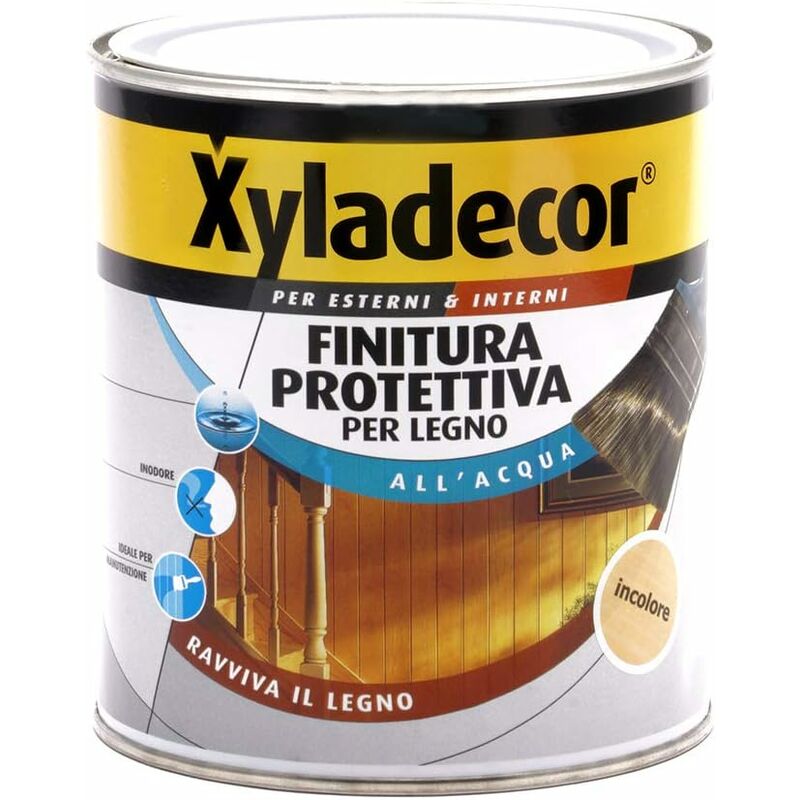 foto del prodotto xyladecor finitura protettiva per legno da interno esterno. incolore 750 ml .