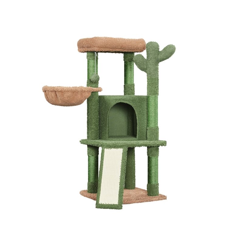 foto del prodotto yaheetech - albero tiragraffi per gatti a forma di cactus in truciolato e corda di sisal