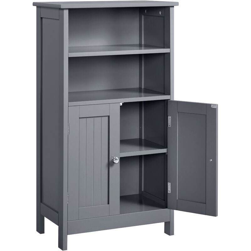 foto del prodotto yaheetech armadietto da bagno mobile autoportante mobiletto per bagno con 2 ante ripiani regolabili armadio d archivio multiuso 93 x 50 x 30 cm