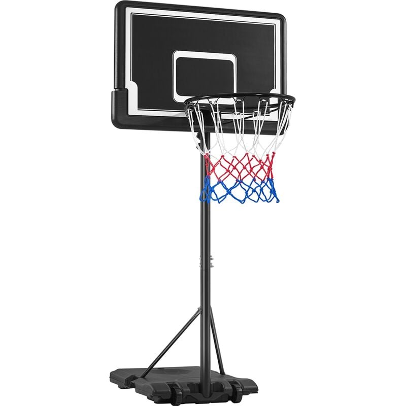 foto del prodotto yaheetech canestro portatile per interni esterni canestro basket camera con colonna tabellone canestro altezza regolabile 219 249 cm