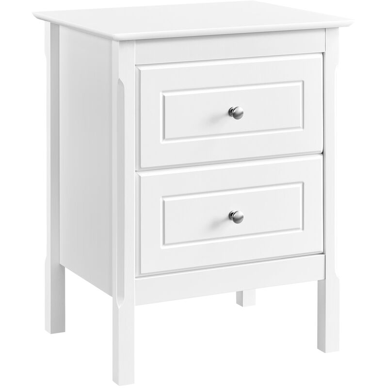 foto del prodotto yaheetech comodino da camera da letto moderno con 2 cassetti armadietto cassettiera cameretta tavolino da salotto lato divano 48 x 40 x 61 cm bianco