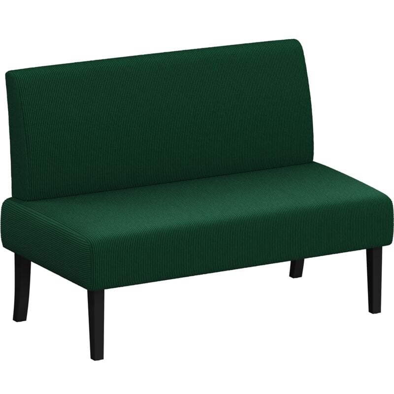 foto del prodotto yaheetech divano da salotto moderno divanetto a 2 posti senza braccioli sedia a coste con gambe in legno per soggiorno ufficio 109,5 62 84,5 cm
