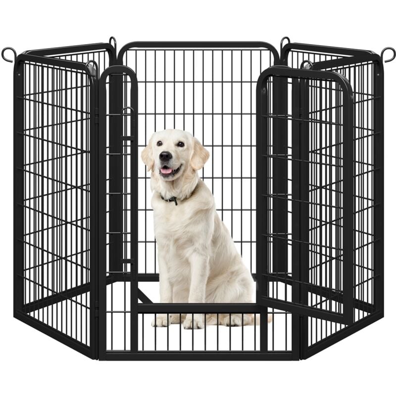 foto del prodotto yaheetech recinto per cani cuccioli conigli gatti animali da interno e esterno giardino rete recinzione ferro pieghevole e portatile