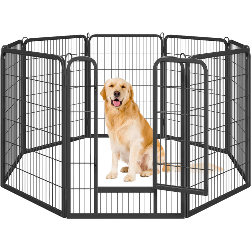 foto del prodotto yaheetech recinto per cani grande 8 pz 80 x 100 cm conigli animali cuccioli da interno esterno giardino in ferro recenzione rete metallica