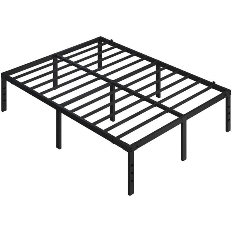 foto del prodotto yaheetech rete letto in metallo 36,5 cm senza testiera per camera da letto in ferro battuto moderno matrimoniale 140 x 200 cm