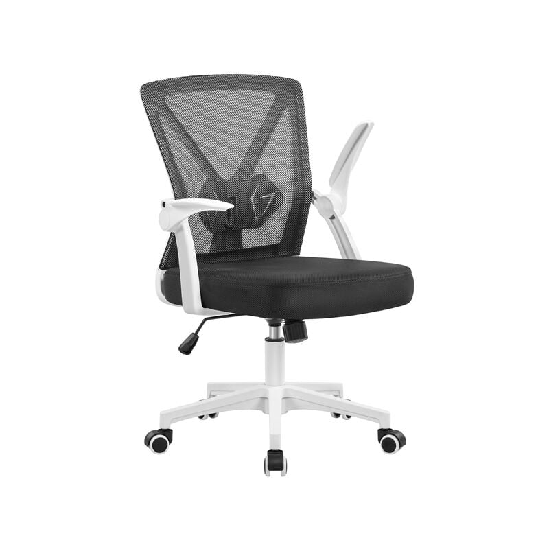foto del prodotto yaheetech sedia da ufficio ergonomica lombare scrivania girevole a rotelle in rete traspirante reclinabile altezza regolabile bianca