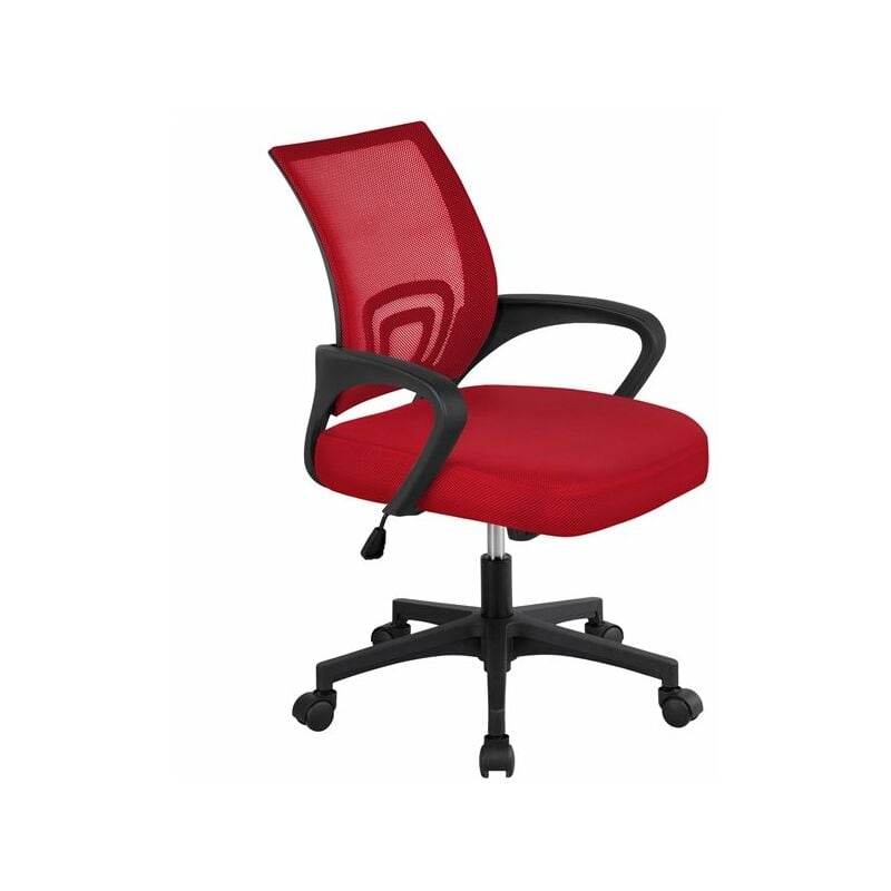 foto del prodotto yaheetech sedia da ufficio per scrivania ergonomica reclinabile girevole altezza regolabile con rotelle direzionale e braccioli in rete traspirante