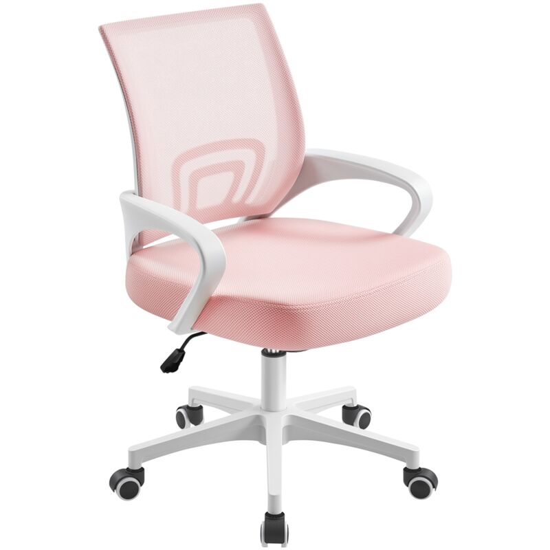 foto del prodotto yaheetech sedia da ufficio per scrivania ergonomica reclinabile girevole altezza regolabile con rotelle direzionale e braccioli in rete traspirante