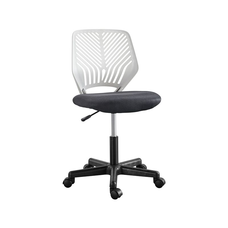 foto del prodotto yaheetech sedia ufficio scrivania girevole a rotelle ergonomica portata 136 kg senza braccioli in rete traspirante altezza regolabile grigio scuro
