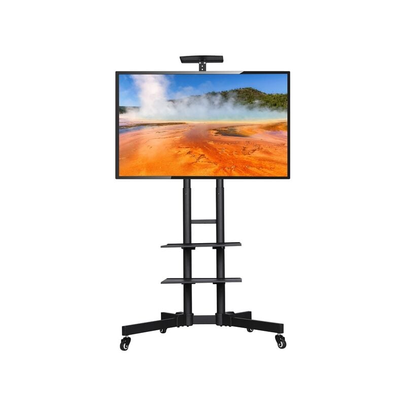 foto del prodotto yaheetech supporto carrello tv da 32 a 65 pollici da pavimento con ruote mobile porta tv schermo industriale vesa da 100 x 100 mm a 600 x 400 mm 3