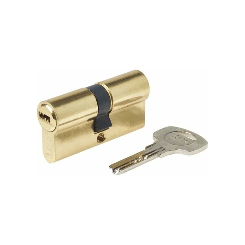 foto del prodotto yale 110724040040201 cilindro doppio accoppiamento cs10 ad alta sicurezza, ottone lucidato, 40 40