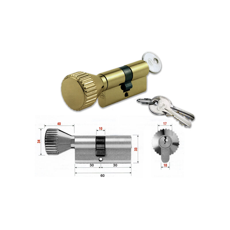 foto del prodotto yale 216kd4031 cilindro pomo mm 71 40x31