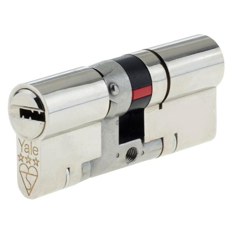 foto del prodotto yale b ys3 4045n anti snap 3 stelle euro doppio cilindro, alta sicurezza, 40 45 85mm , finitura in nichel