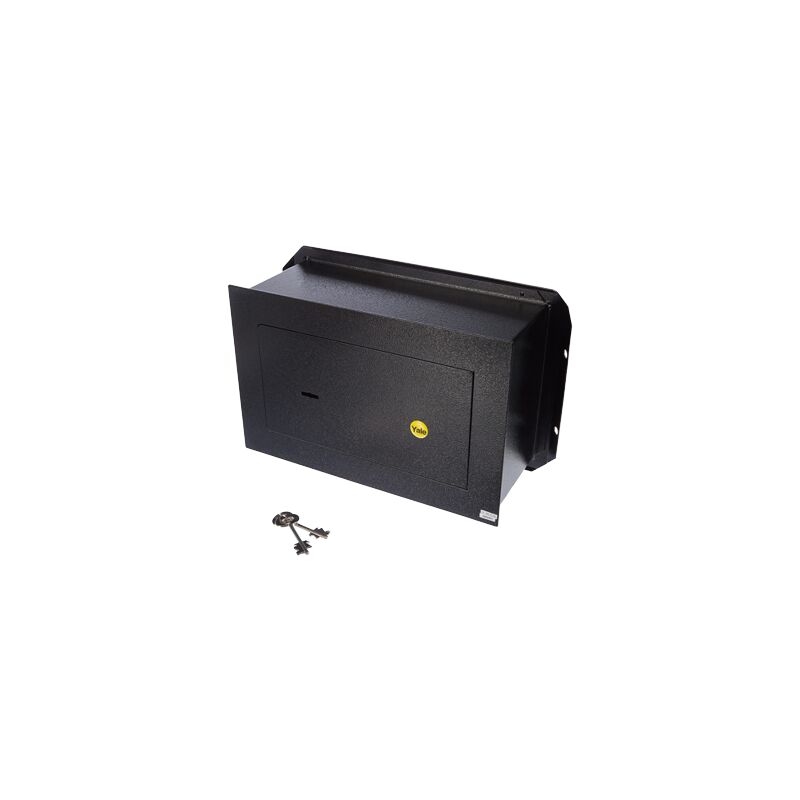 foto del prodotto yale cassaforte da muro ywv 230 kb1, nero, accesso tramite chiave a doppia mappa, chiusura con 2 catenaccio in acciaio inox da 16mm