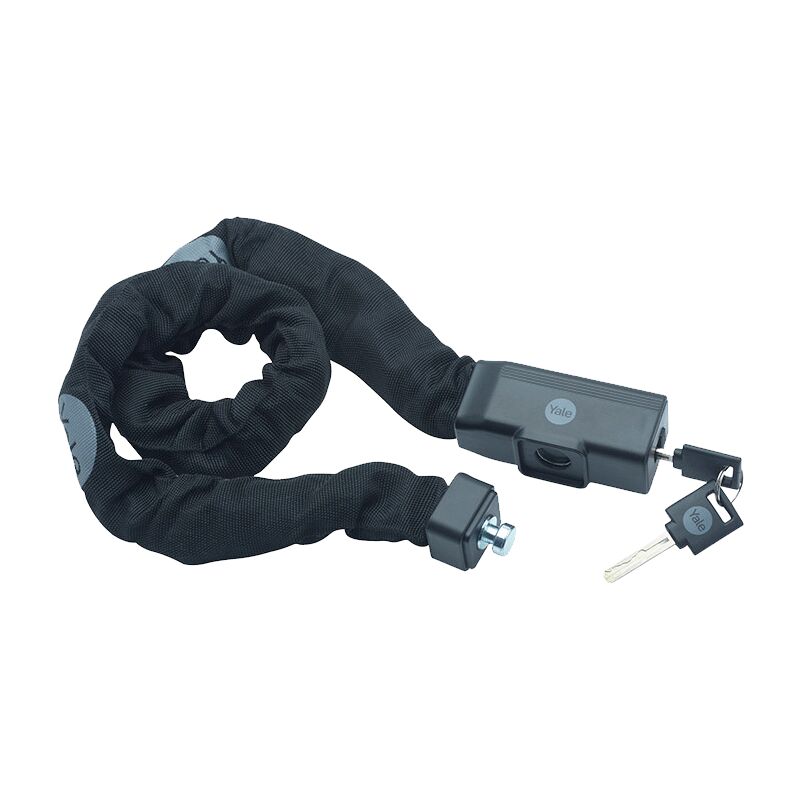 foto del prodotto yale catena di sicurezza con chiave serie essential ychk0 8 90 2 lunghezza 900mm, incluse 2 chiavi, testato con spray salino per 96 ore, diverse