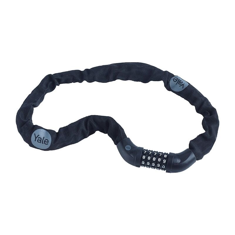 foto del prodotto yale cavo di sicurezza a combinazione per biciclette e moto yycc1 10 185 1, lunghezza 1800mm, codice a 4 cifre fosforescente, versatile per la bici
