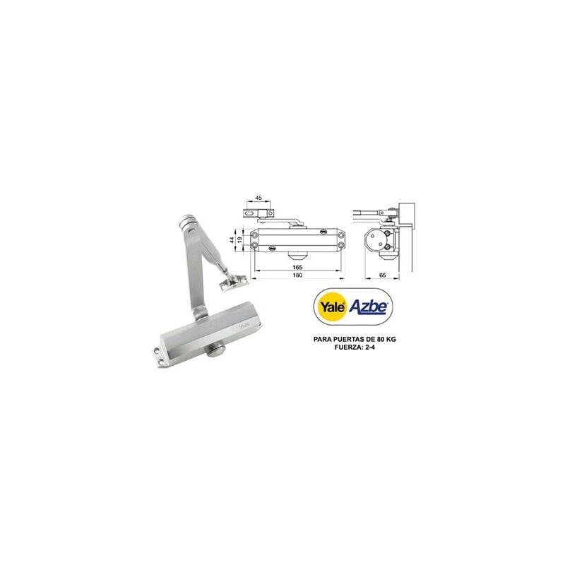 foto del prodotto yale chiudiporta azbe 3500 force 2 4 bianco con fermo 3500 000450