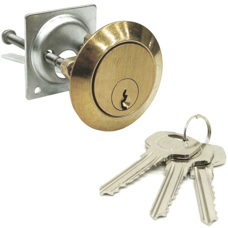 foto del prodotto yale cilindro esterno da applicare staccato in ottone 220 mm.31 48x25 y2200031 
