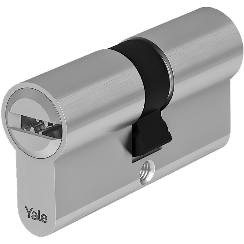 foto del prodotto yale cilindro europeo di sicurezza standard per serratura yc051kd272703b1 ottone, 27 27mm, doppio, frizionato, 3 chiavi