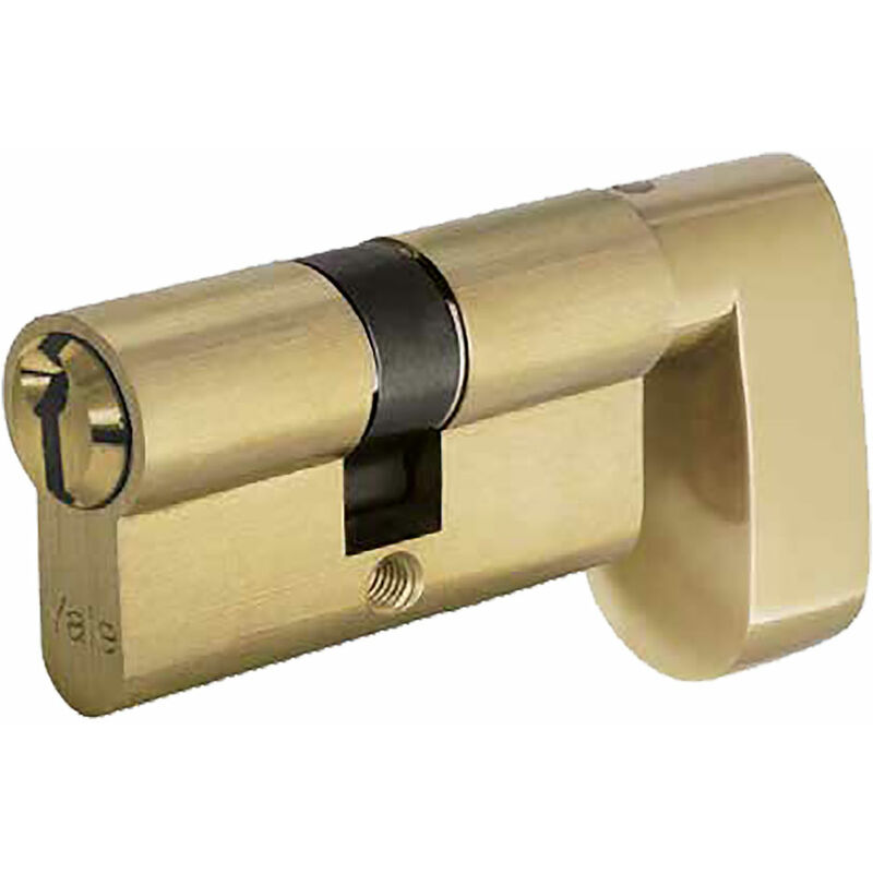 foto del prodotto yale cilindro sagomato con pomolo a goccia per porte ba mm 30 10 30 70 35 35 ottone