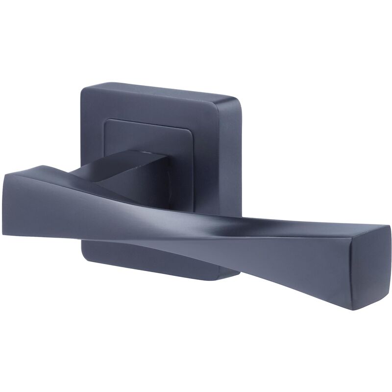 foto del prodotto yale coppia di maniglie per porte verona, con chiusura privacy 35 zr 8x8 a001wc5611 finitura nera opaca, fissaggi inclusi