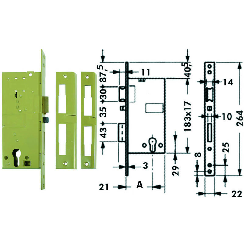 foto del prodotto yale elettroserratura da infilare a cilindro 5810 mm.50 y5810050 