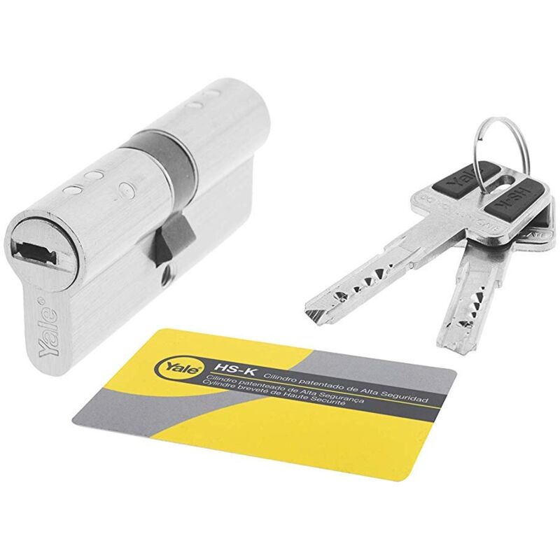 foto del prodotto yale hsk3535nm4 cilindro ad alta sicurezza, nichelato, 35 x 35 mm