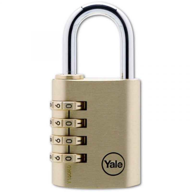 foto del prodotto yale - lucchetto a combinazione in ottone 40mm y150 40 130 1