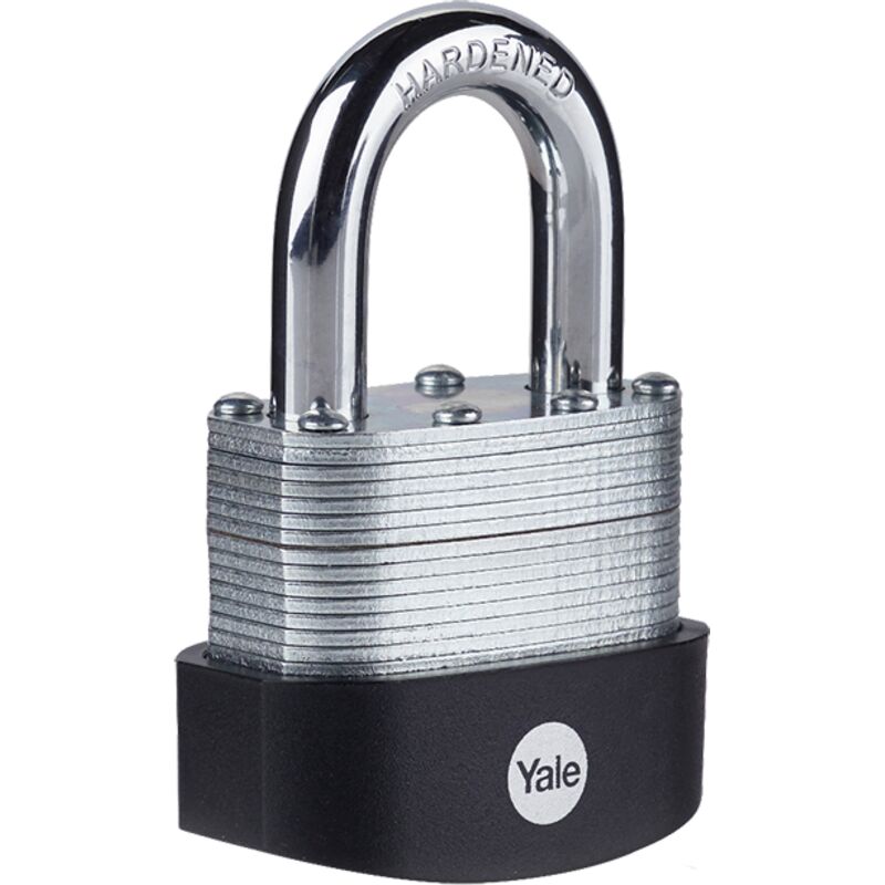 foto del prodotto yale lucchetto di massima sicurezza in acciaio laminato y127b 45 125 1 corpo 45mm, arco in acciao al boro, 3 chiavi