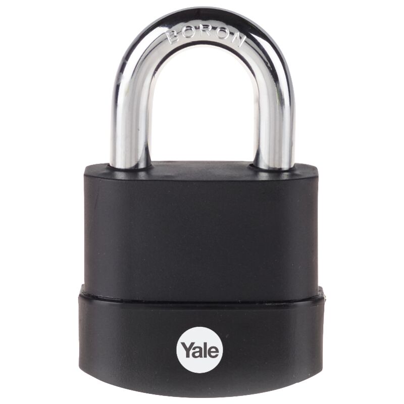 foto del prodotto yale lucchetto di massima sicurezza resistente agli agenti atmosferici y227b 55 126 1 corpo 55mm, arco in acciao al boro, 3 chiavi
