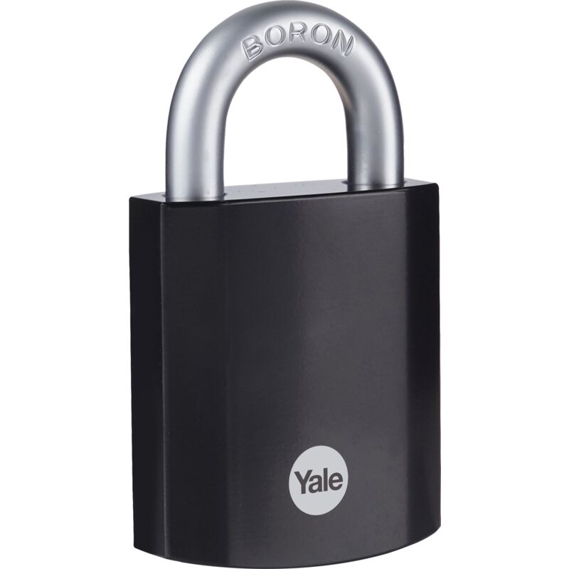 foto del prodotto yale lucchetto in acciaio temprato di massima sicurezza y90sb 45 129 1 nero, arco in acciaio indurito al boro, 3 chiavi