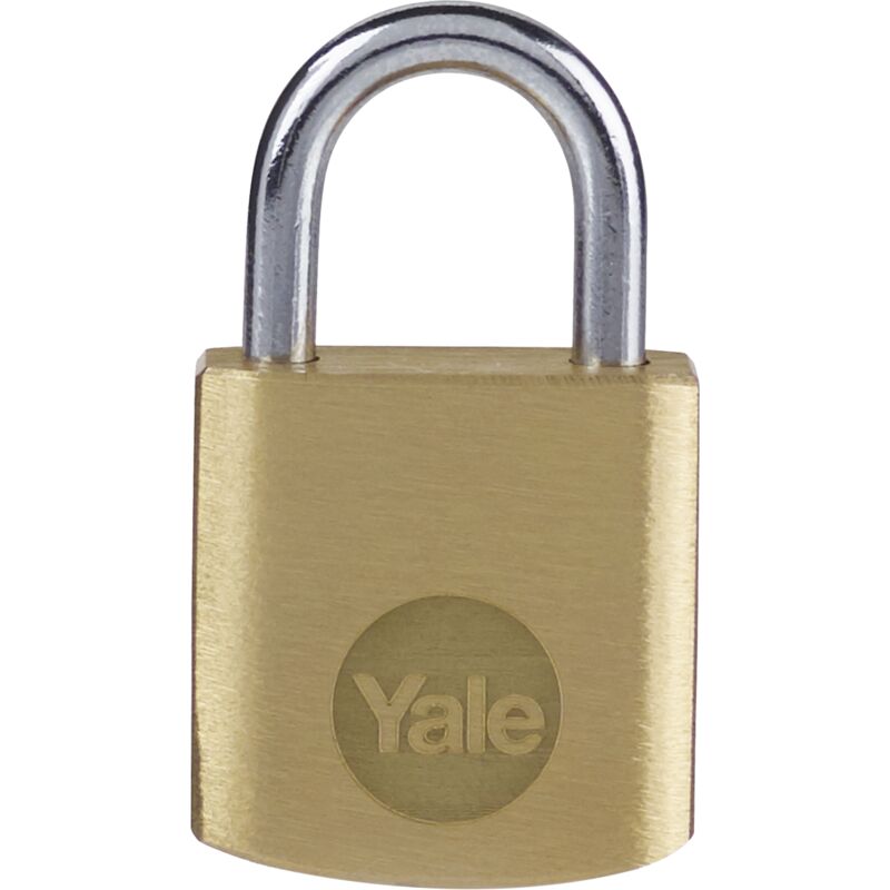 foto del prodotto yale lucchetto in ottone y110b 20 111 1 corpo 20mm, arco in acciaio, 3 chiavi