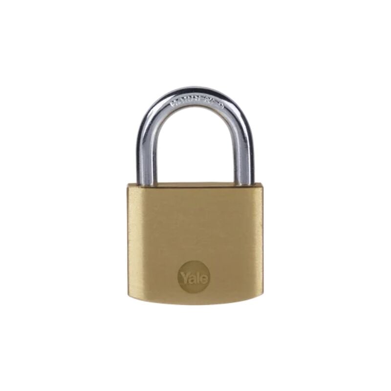foto del prodotto yale lucchetto in ottone y110b 40 122 1 corpo 40mm, arco in acciaio, 3 chiavi