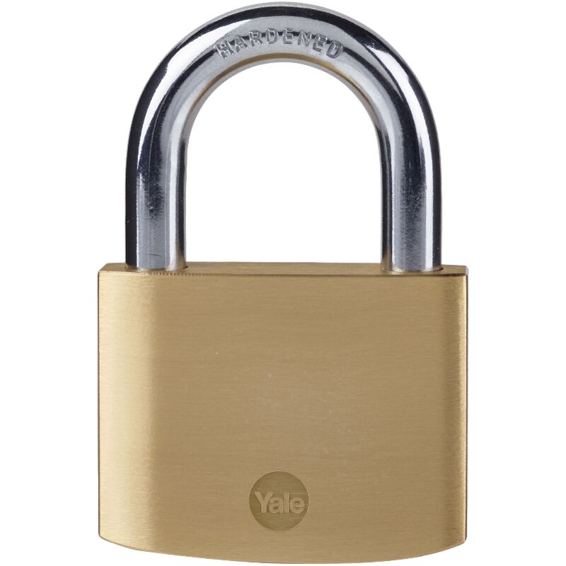 foto del prodotto yale lucchetto in ottone y110b 60 132 1 corpo 60mm, arco in acciaio, 3 chiavi
