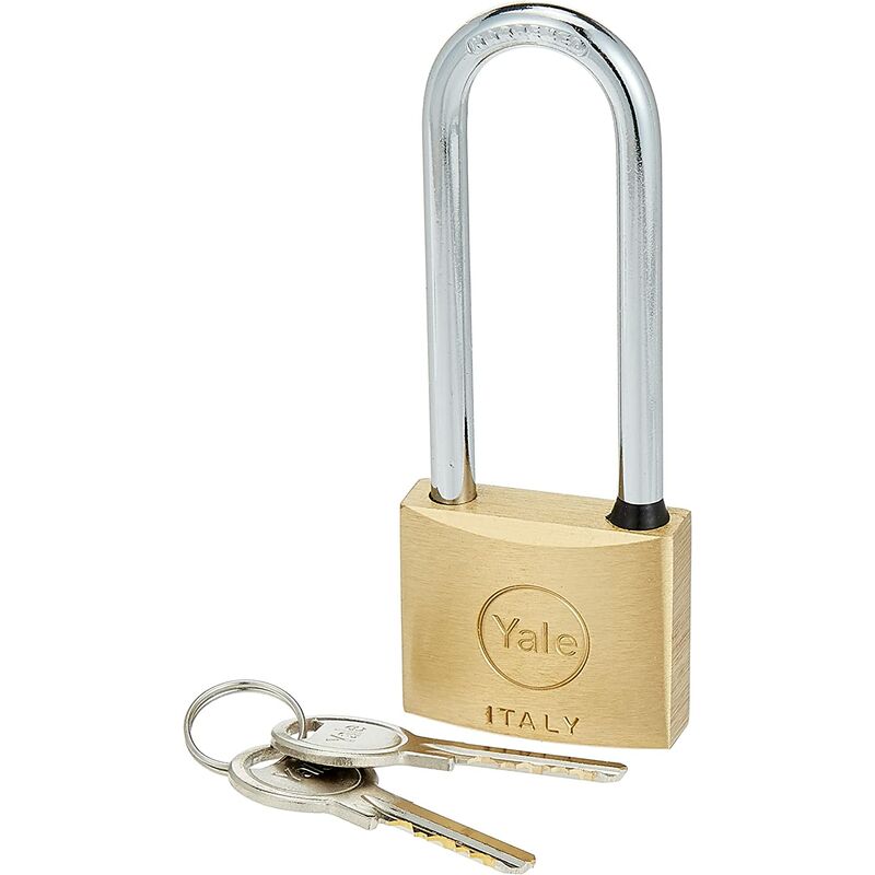 foto del prodotto yale lucchetto ottone ad arco lungo 113 mm.40 1130040 