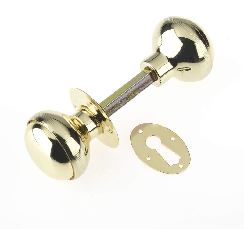 foto del prodotto yale p405 pb pomello per cerchione, diametro della maniglia, adatto per porte interne, ottone lucido, 43 mm