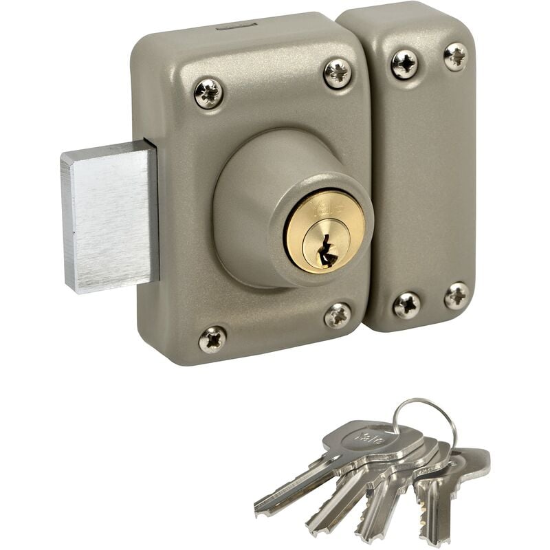 foto del prodotto yale serratura per porta a doppio cilindro, apertura a chiave interna esterna, cilindro diametro 23 mm, lunghezza 45 mm, 5 perni yv25de 40