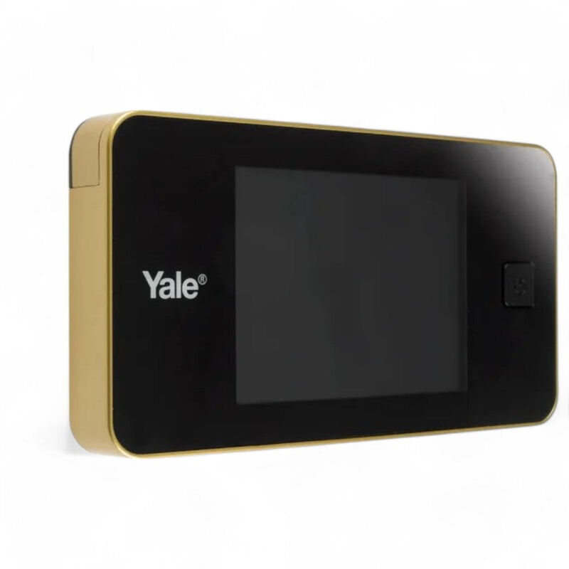 foto del prodotto yale spioncino digitale schermo lcd 3.2 pollici compatibile con porte spessore 38 110 mm foro 14 mm angolo 105 gradi batterie incluse argento