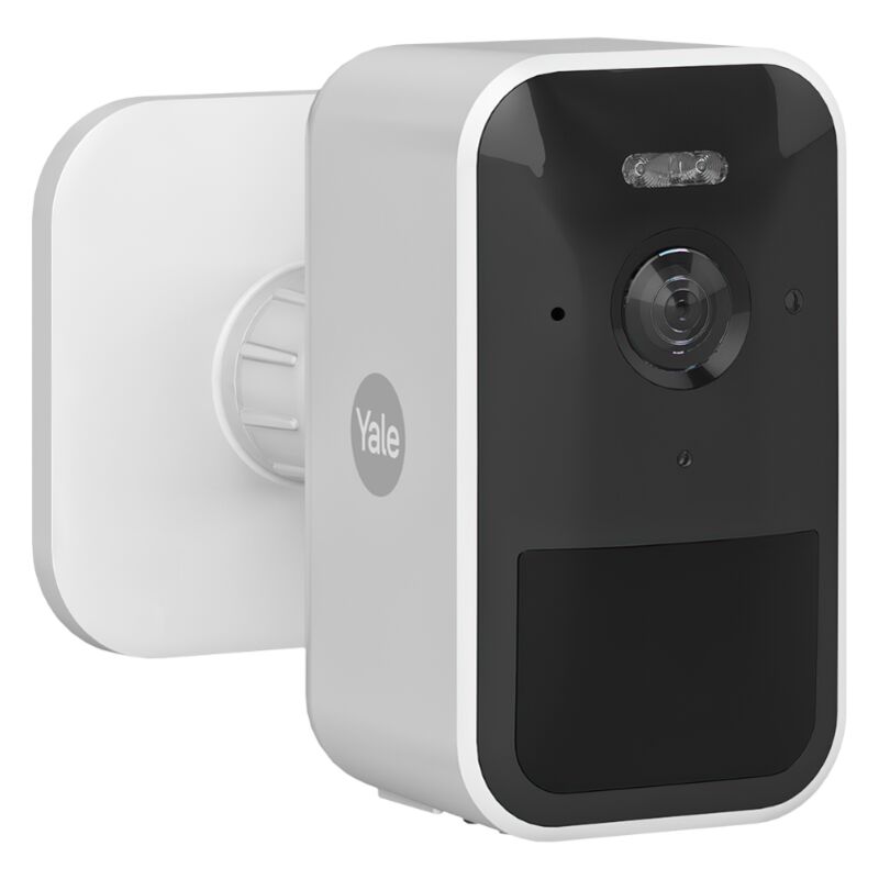 immagine 0 del prodotto yale telecamera smart da esterni sv oc 1a w bianca, visualizzazione live full hd, audio bidirezionale, visione notturna, faretto a led, gestione