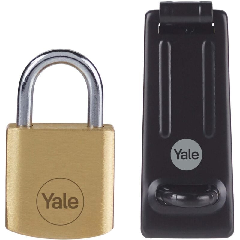 foto del prodotto yale - y110b 40 123 1 hsp lucchetto, nero, 40 mm hasp
