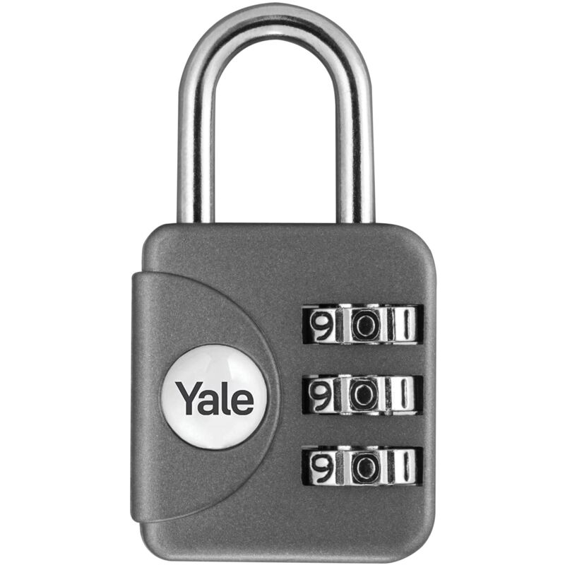 foto del prodotto yale yp1 28 121 1g lucchetto da viaggio a combinazione, grigio, 30 mm