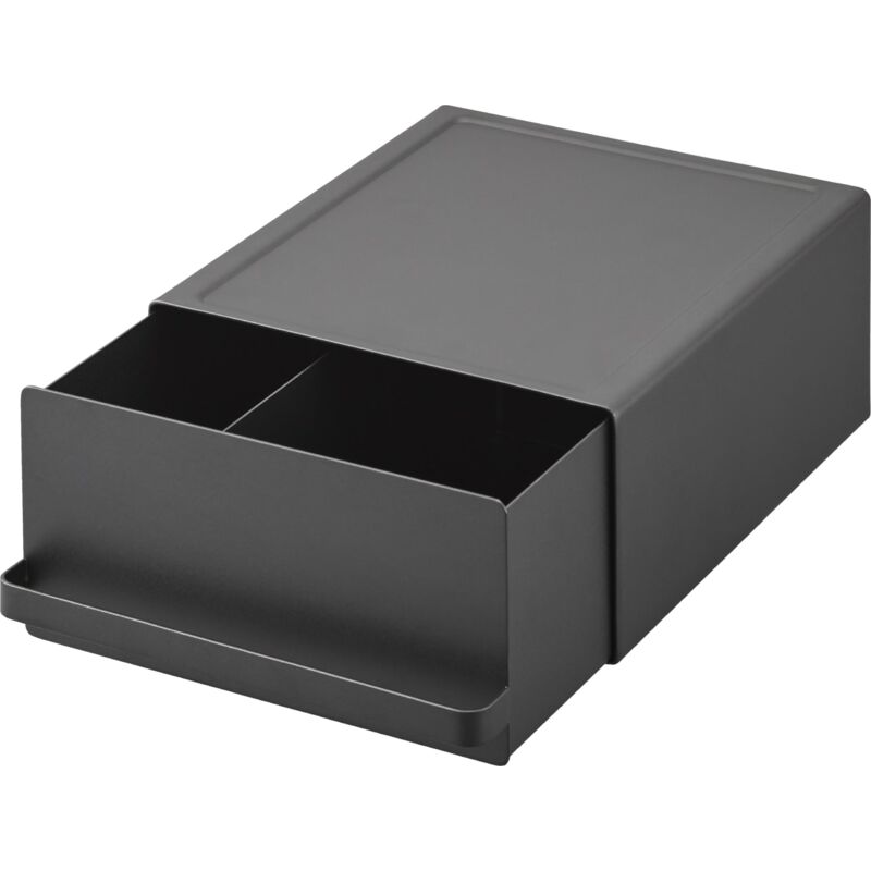 foto del prodotto yamazaki 2019 tower cassetto da appoggio scorrevole, nero, acciaio polipropilene magnete, minimalista, 22.2 x 27.5 x 11.5 cm