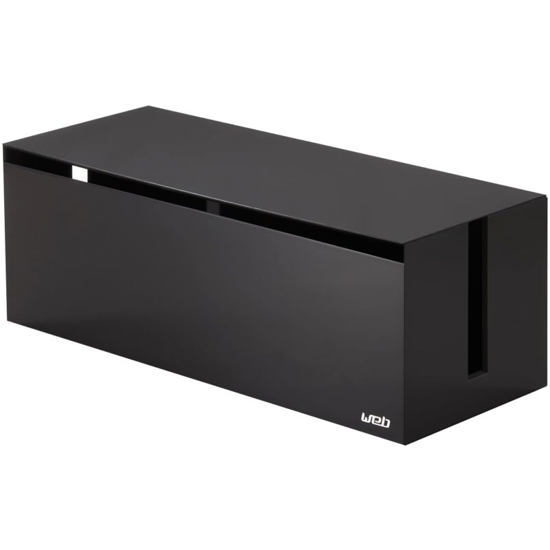 foto del prodotto yamazaki 2708 web cable box, brown, pcabs resin, 40 x 15.5 x 14.5 cm