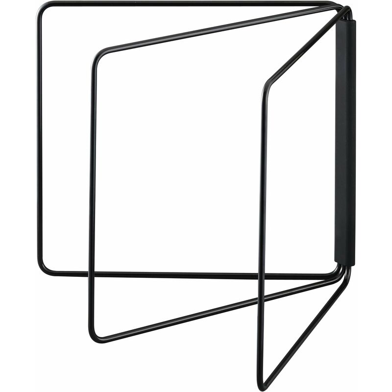 foto del prodotto yamazaki 2788 tower appendiabiti pieghevole, nero, acciaio, minimalista, 27.5 53.5 x 2.2 54.5 x 25 cm