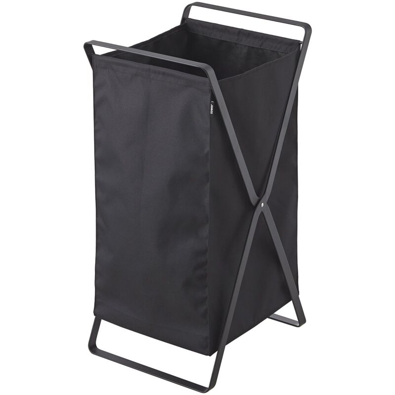 foto del prodotto yamazaki cesto da lavanderia nero tower l30 cm