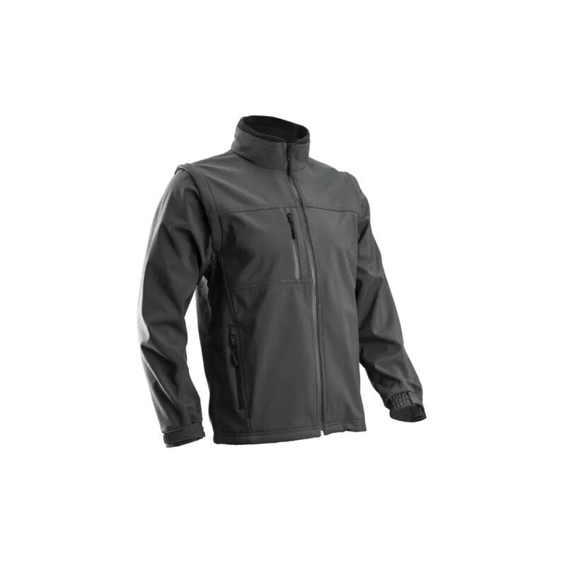 foto del prodotto yang 2 in 1 giacca softshell grigia con maniche staccabili taglia m