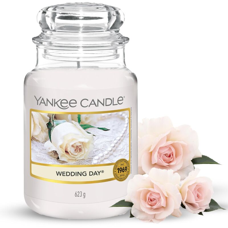 foto del prodotto yankee candle - candela profumata giara grande wedding day fino a 150 ore