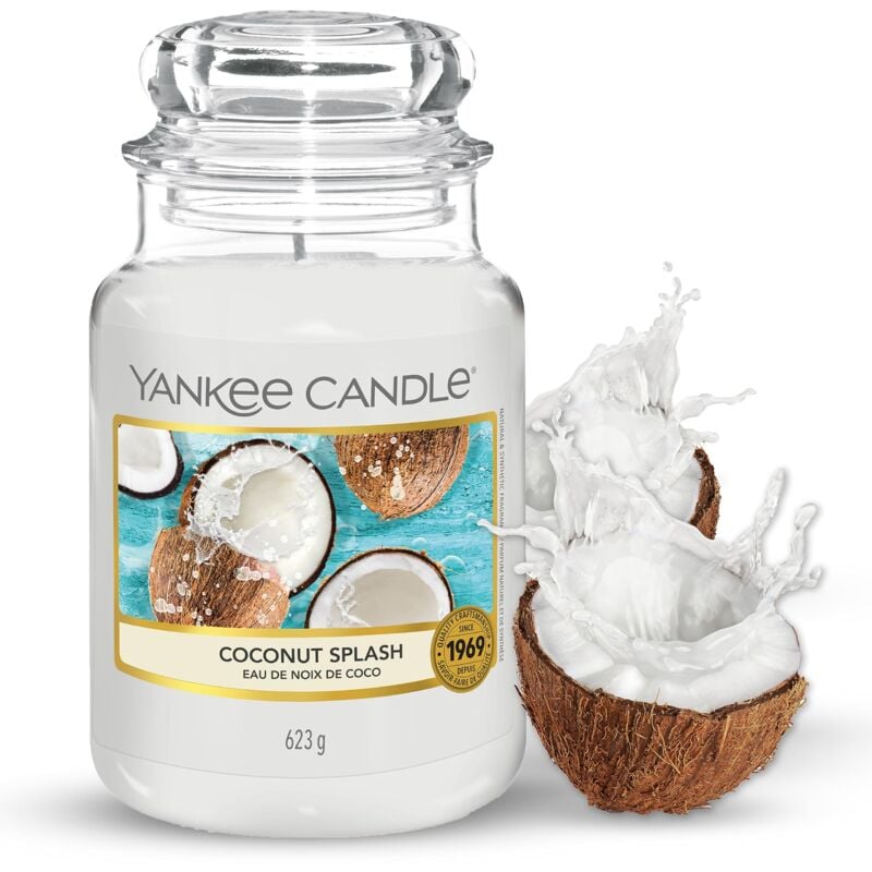 foto del prodotto yankee candle - candela profumata in giara grande latte di cocco durata fino a 150 ore regali perfetti per la festa della mamma per le donne