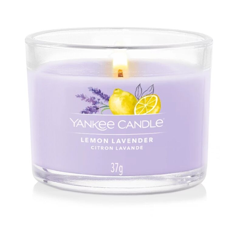 foto del prodotto yankee candle candela votive in vetro singola fresh lemon lavender
