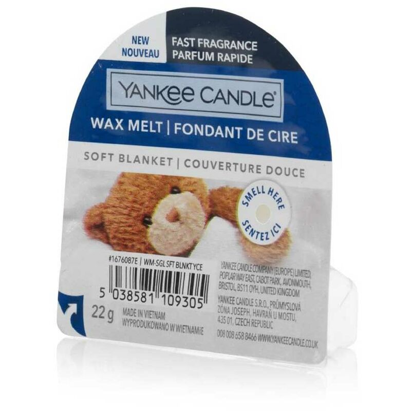 foto del prodotto yankee candle cera da fondere wax melt single soft blanket profumo casa interni